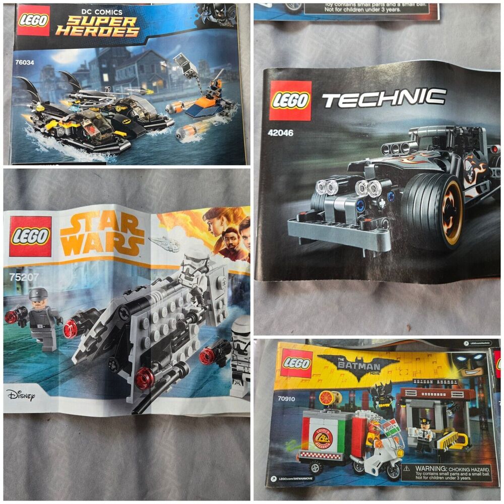 Lego Manuals Batman, DC Heros, Technic, Star Wars No Missing Pages